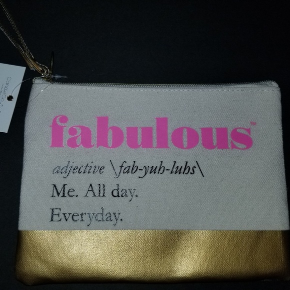 Definition of Fabulous Canvas Makeup Clutch - Picture 2 of 6